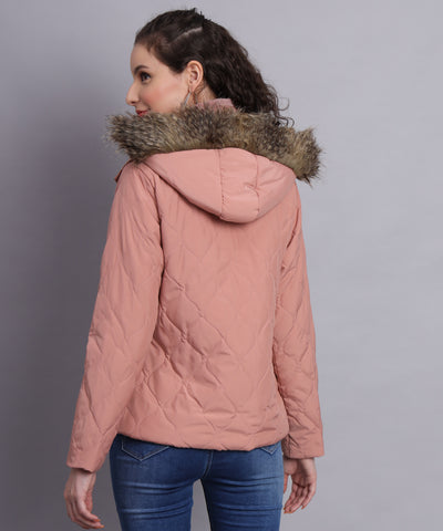 Pink diamond quilted jacket -AW6130