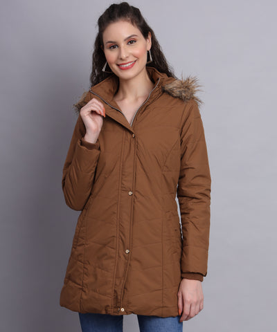 Tan Shell quilted water proof jacket-AW6175