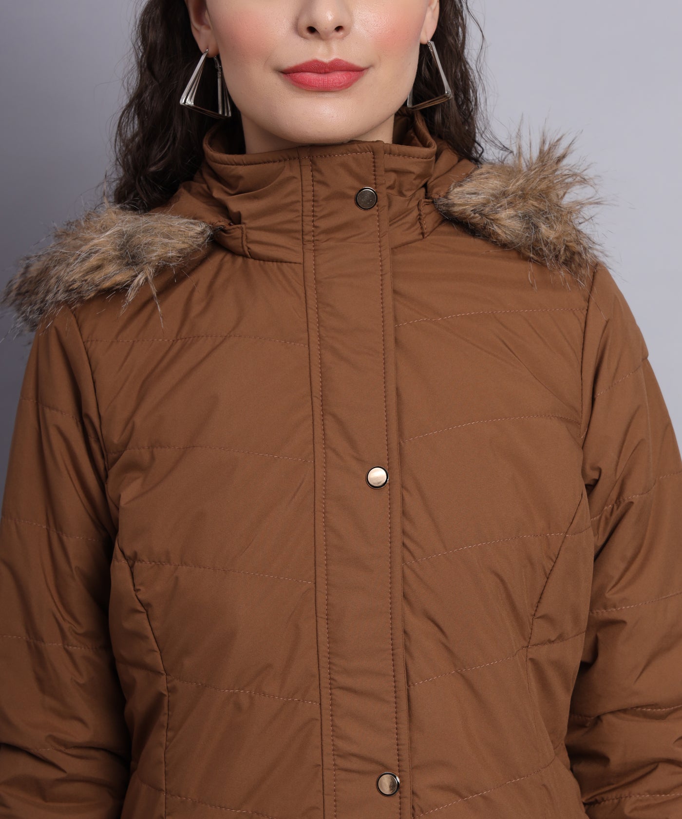 Tan Shell quilted water proof jacket-AW6175