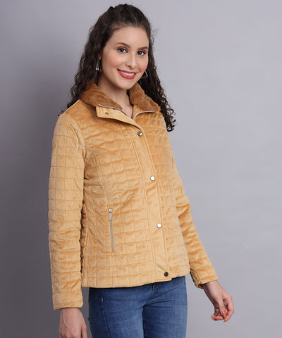 Yellow Box shaped quilted jacket-AW6128