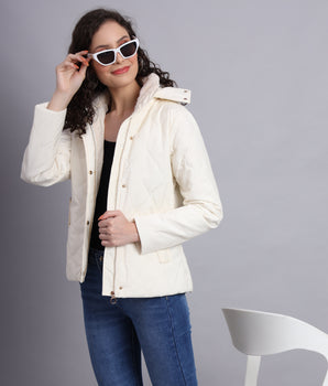 Off white diamond quilted jacket-AW7130