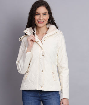 Off white diamond quilted jacket-AW7130