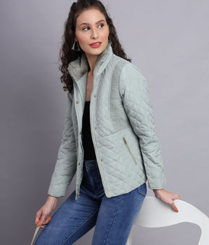 Mint pleated pattern jacket -AW6132