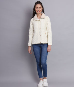 Off white pleated pattern jacket -AW6132