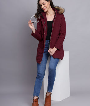 Red Medium Length Jacket- AW6194