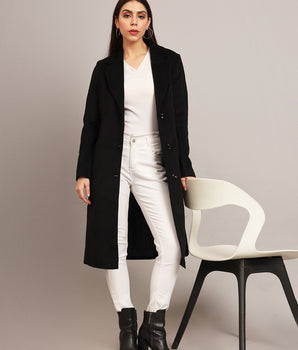 Black Long Coat - AW7267