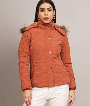 Rust Mock collar jacket -AW7144