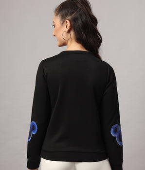 BLACK "LOVE THE WORLD SWEATSHIRT -AW8469