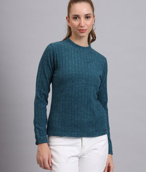 Teal KnittedTop-AW7528