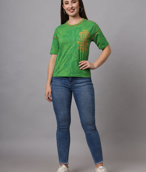 Green Printed T-shirts- SS2132