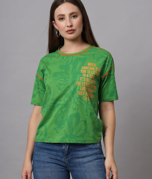 Green Printed T-shirts- SS2132